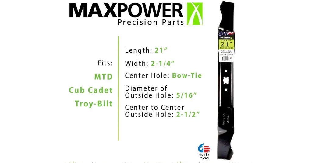 Maxpower 331528B Mulching Blade for 21 Inch Cut
